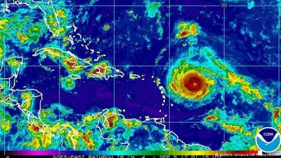 Auch die Dominikanische Republik, Kuba und Haiti könnte der Wirbelsturm Irma hart treffen. Foto: picture-alliance/AP Photo/NOAA