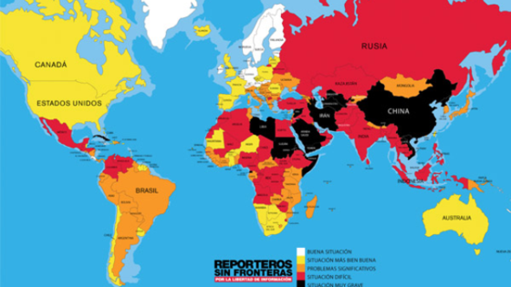 Karte der Pressefreiheit, Reporteros sin fronteras
