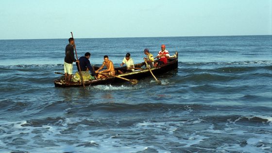 Binnenflüchtlinge in Kolumbien: Fischer in der Lagune von Cartagena an der Nordküste Kolumbiens. (Symbolfoto: Adveniat/Frevel)