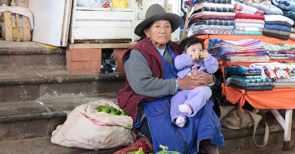 Peru, Indigene, Anden, Markt