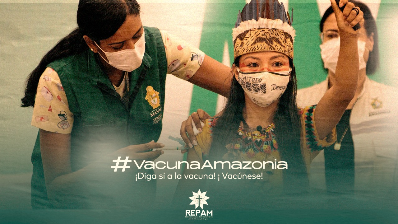 Impfkampagne des kirchlichen Amazonas-Netzwerks Repam. Bild: redamazonica.org