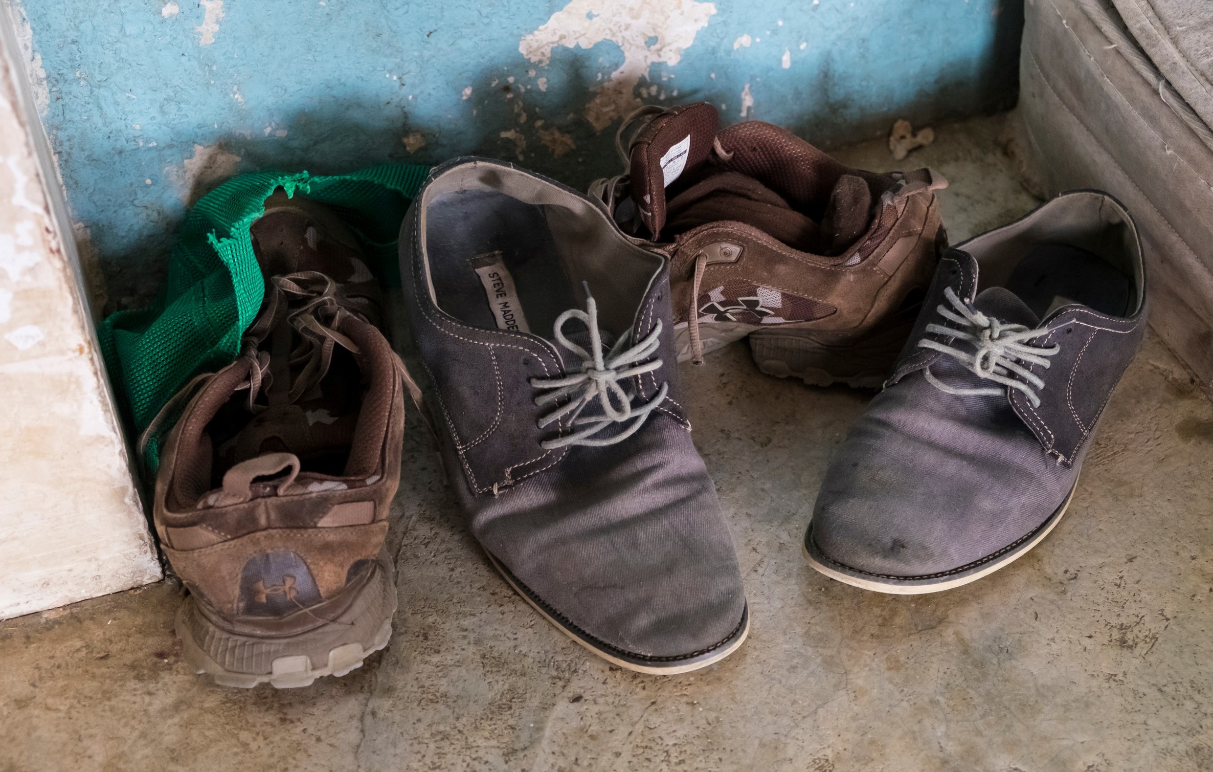 Migranten USA Mexiko Schuhe Herberge